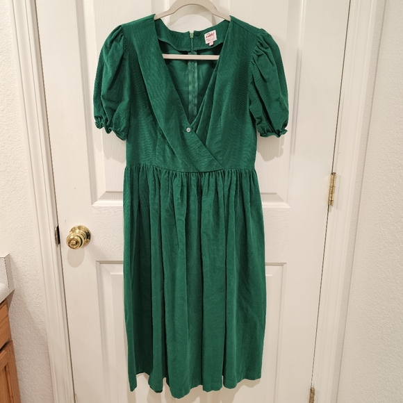Lisa Says Gah Midi Emerald Green Dress - Picture 3 of 6